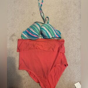 Aerie bathing suit. Bottom size large. Top size 36c